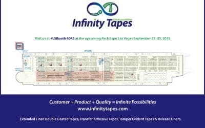 Don’t forget to join Infinity Tapes September 23-25 at the upcoming Pack Expo Las Vegas. Read on for booth location info and FREE conference registration for our clients and friends!