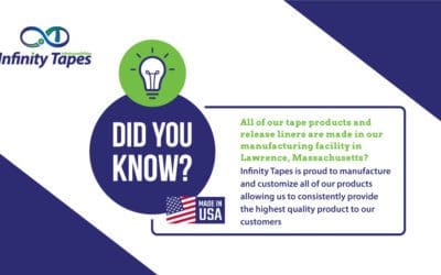 Did you know that Infinity Tapes is a leading US manufacturer of adhesive tapes and release liners? We are proud of the many capabilities to provide customized solutions to meet all of our customers’ needs.